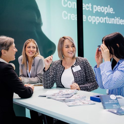 Gute Stimmung am Messestand der Germany's Saarland